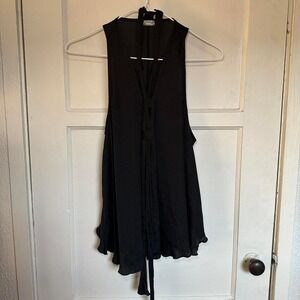 Free People Intimately Black Flowy Tank Top